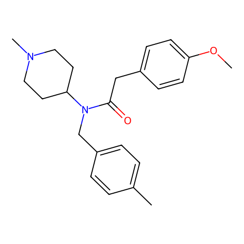 2-(4-Methoxyphenyl)-N-(4-methylbenzyl)-N-(1-methylpiperidin-4-yl)acetamide structure