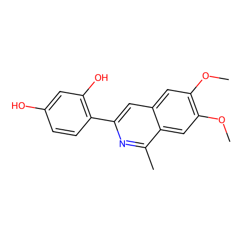 4-(6,7-Dimethoxy-1-methylisoquinolin-3-YL)benzene-1,3-diol structure