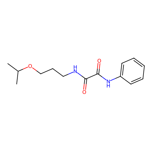 N-phenyl-N'-[3-(propan-2-yloxy)propyl]ethanediamide structure