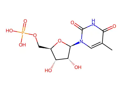 5-methyl-5'-uridylic acid structure
