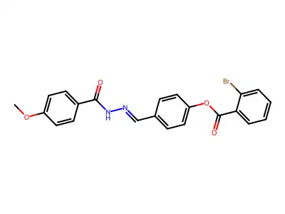 [4-[[(4-Methoxybenzoyl)hydrazinylidene]methyl]phenyl] 2-bromobenzoate structure