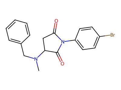 3-[Benzyl(methyl)amino]-1-(4-bromophenyl)pyrrolidine-2,5-dione structure