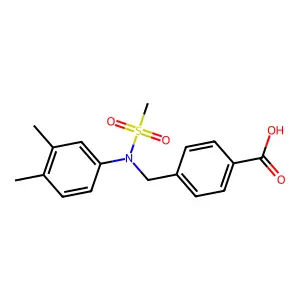 4-{[(3,4-Dimethylphenyl)(methylsulfonyl)amino]methyl}benzoic acid structure