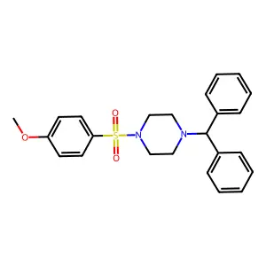 1-Benzhydryl-4-(4-methoxyphenyl)sulfonylpiperazine structure