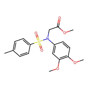 methyl N-(3,4-dimethoxyphenyl)-N-[(4-methylphenyl)sulfonyl]glycinate structure