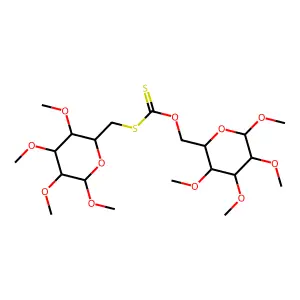 O-[(3,4,5,6-tetramethoxyoxan-2-yl)methyl] (3,4,5,6-tetramethoxyoxan-2-yl)methylsulfanylmethanethioate structure