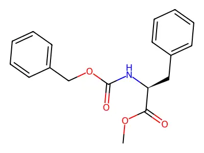 N-benzyloxycarbonylphenylalanine methyl ester structure