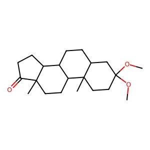 3,3-(Dimethoxy)-5alpha-androstan-17-one structure