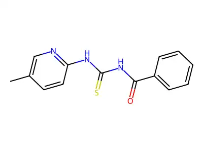 N-[(5-methylpyridin-2-yl)carbamothioyl]benzamide structure