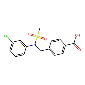4-{[(3-Chlorophenyl)(methylsulfonyl)amino]methyl}benzoic acid structure