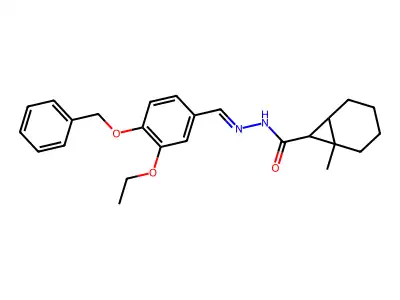 1-Methylbicyclo[4.1.0]heptane-7-carboxylic acid 2-[[3-ethoxy-4-(phenylmethoxy)phenyl]methylene]hydrazide structure