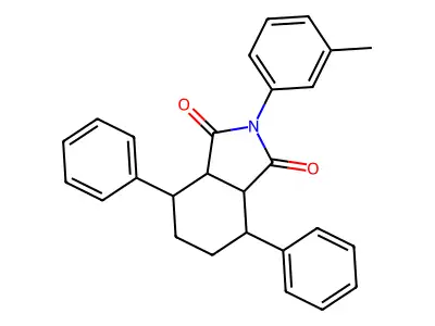 2-(3-Methylphenyl)-4,7-diphenyl-3a,4,5,6,7,7a-hexahydroisoindole-1,3-dione structure