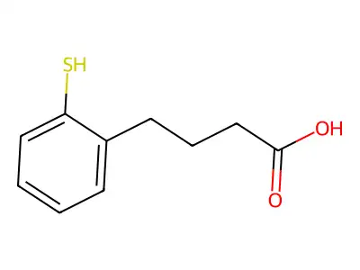 2-Mercaptophenylbutyric acid structure