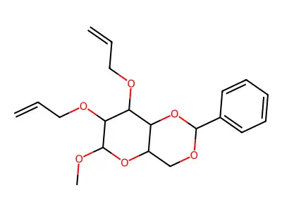 Methyl 2,3-O-diallyl-4,6-O-benzylidene-A-D-mannopyranoside structure