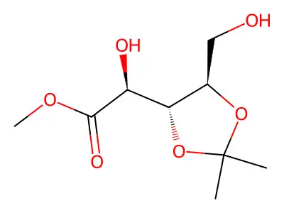 Methyl3,4-O-isopropylidene-D-lyxonate structure