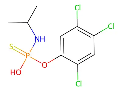 O-(2,4,5-Trichlorophenyl) hydrogen N-propan-2-ylphosphoramidothioate structure