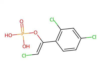 Phosphoric acid, 2-chloro-1-(2,4-dichlorophenyl)vinyl ester structure