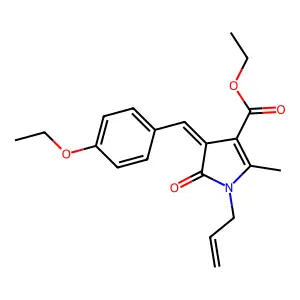 ethyl (4Z)-4-(4-ethoxybenzylidene)-2-methyl-5-oxo-1-(prop-2-en-1-yl)-4,5-dihydro-1H-pyrrole-3-carboxylate structure