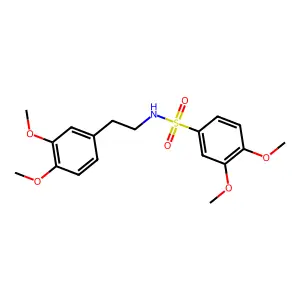 N-[2-(3,4-dimethoxyphenyl)ethyl]-3,4-dimethoxybenzenesulfonamide structure