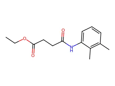 N-(2,3-dimethylphenyl)succinamic acid ethyl ester structure