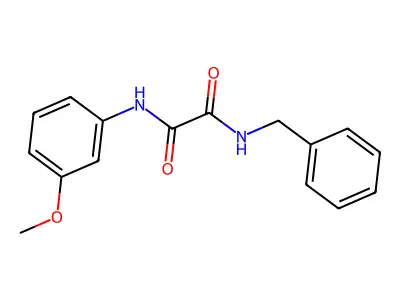 N-benzyl-N'-(3-methoxyphenyl)oxamide structure