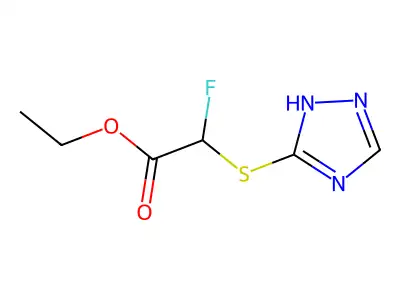ethyl 2-fluoro-2-(1H-1,2,4-triazol-3-ylsulfanyl)acetate structure