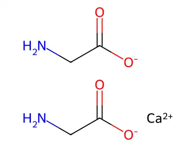 Calcium 2-aminoacetic acid structure