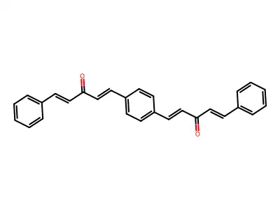 1-[4-(3-Oxo-5-phenylpenta-1,4-dienyl)phenyl]-5-phenylpenta-1,4-dien-3-one structure