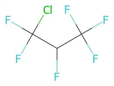 1-Chloro-1,1,2,3,3,3-hexafluoropropane structure