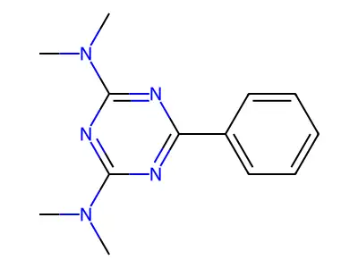 1,3,5-Triazine-2,4-diamine, 6-phenyl-N,N,N',N'-tetramethyl- structure