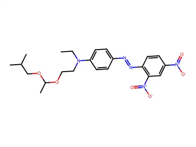 4-((2,4-Dinitrophenyl)azo)-N-ethyl-N-(2-(1-(2-methylpropoxy)ethoxy)ethyl)aniline structure