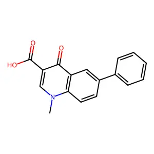 1-Methyl-4-oxo-6-phenyl-1,4-dihydroquinoline-3-carboxylic acid structure