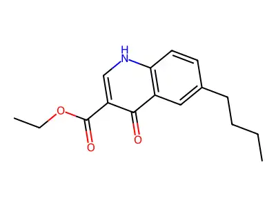 Ethyl 6-butyl-4-hydroxyquinoline-3-carboxylate structure