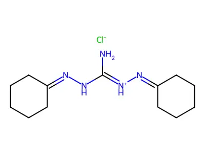 N',2-Dicyclohexylidenehydrazine-1-carboximidohydrazide--hydrogen chloride (1/1) structure
