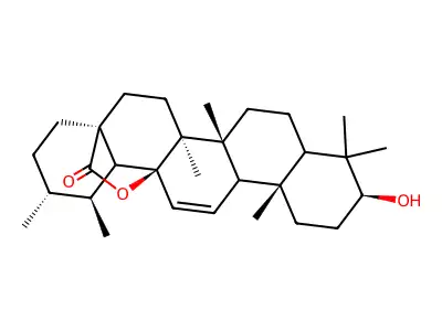 3-Hydroxy-11-ursen-28,13-olide structure