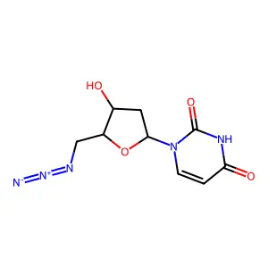 Uridine, 5'-azido-2',5'-dideoxy- structure