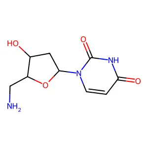 1-(5-Aminomethyl-4-hydroxy-tetrahydro-furan-2-yl)-1H-pyrimidine-2,4-dione structure