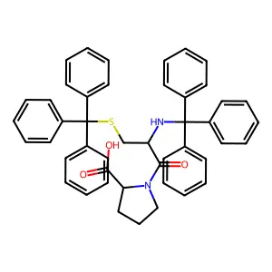 n,s-Ditritylcysteinylproline structure