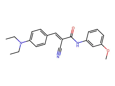 2-cyano-3-[4-(diethylamino)phenyl]-N-(3-methoxyphenyl)prop-2-enamide structure