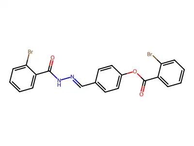 [4-[[(2-Bromobenzoyl)hydrazinylidene]methyl]phenyl] 2-bromobenzoate structure