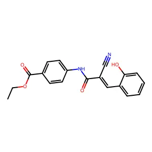 ethyl 4-[[(E)-2-cyano-3-(2-hydroxyphenyl)prop-2-enoyl]amino]benzoate structure