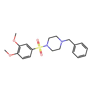 1-Benzyl-4-(3,4-dimethoxy-benzenesulfonyl)-piperazine structure