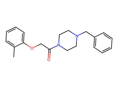 1-(4-Benzylpiperazin-1-yl)-2-(2-methylphenoxy)ethanone structure