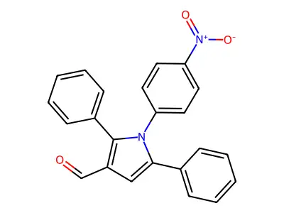 1-(4-nitrophenyl)-2,5-diphenyl-1H-pyrrole-3-carbaldehyde structure