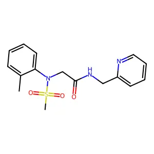2-(2-methyl-N-methylsulfonylanilino)-N-(pyridin-2-ylmethyl)acetamide structure