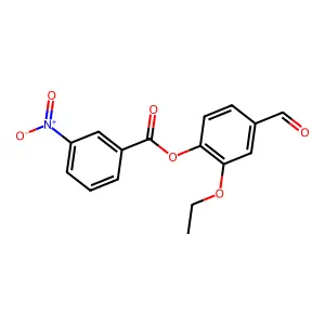 2-Ethoxy-4-formylphenyl 3-nitrobenzoate structure