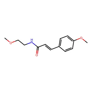 (E)-N-(2-methoxyethyl)-3-(4-methoxyphenyl)prop-2-enamide structure