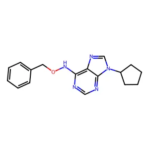 n-(Benzyloxy)-9-cyclopentyl-9h-purin-6-amine structure