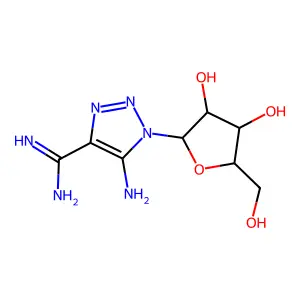2-[4-(Diaminomethylidene)-5-iminotriazol-1-yl]-5-(hydroxymethyl)oxolane-3,4-diol structure