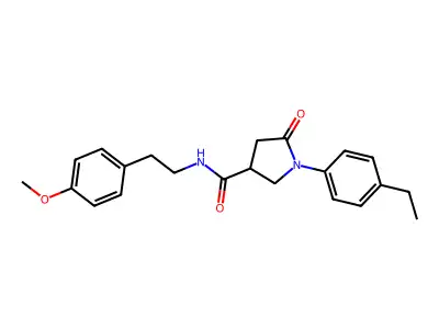 1-(4-ethylphenyl)-N-[2-(4-methoxyphenyl)ethyl]-5-oxopyrrolidine-3-carboxamide structure